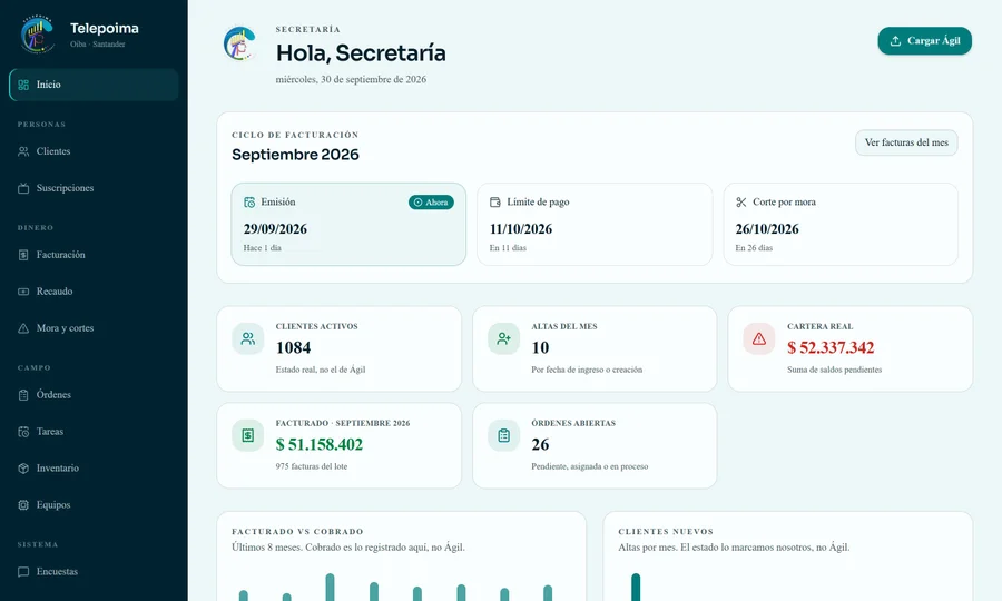 Captura en escritorio del caso Sistema Telepoima